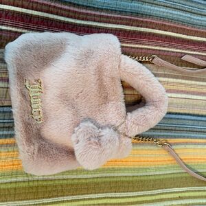 Juicy Couture Blush Faux Fur Shoulder Bag